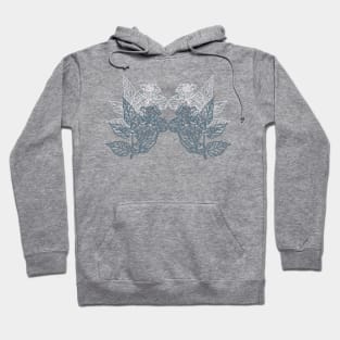 Floral symetrical line art Hoodie